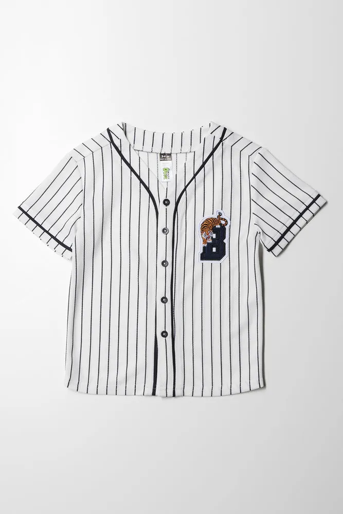 Baseball Short Sleeve T-Shirt White sold by Ackermas