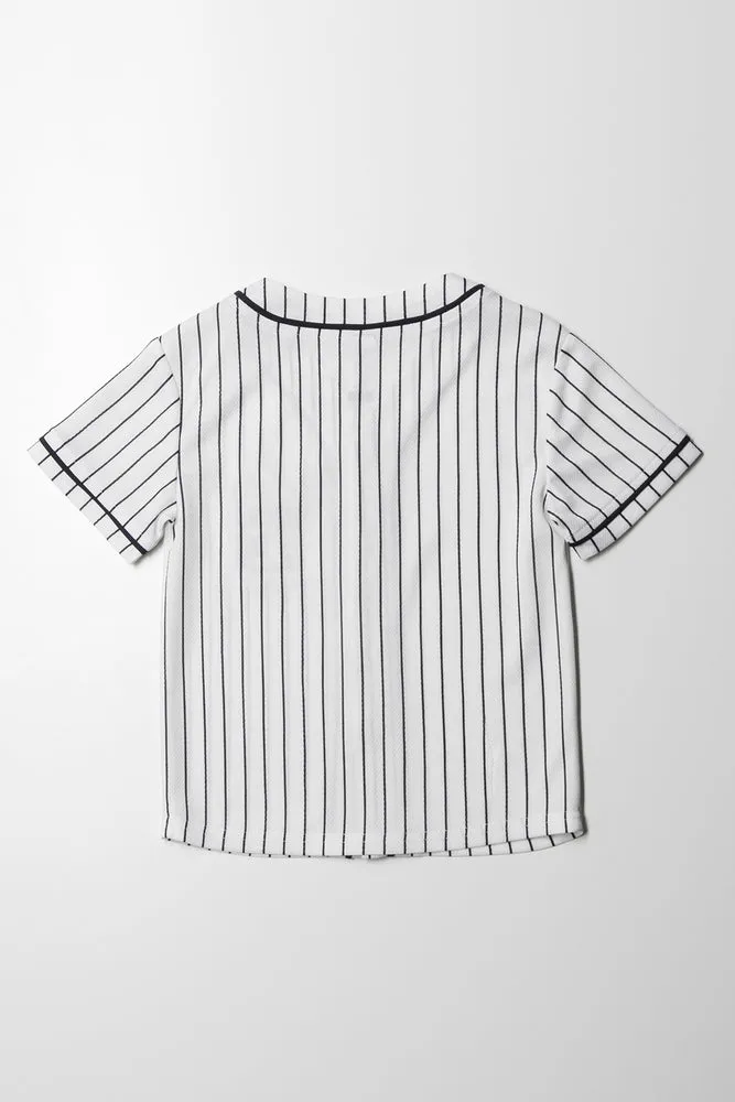 Baseball Short Sleeve T-Shirt White sold by Ackermas product image thumbnail 3