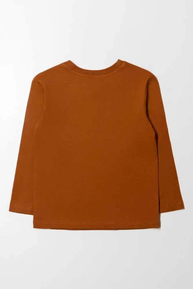 Long Sleeve T-Shirt Brown sold by Ackermas product image thumbnail 4