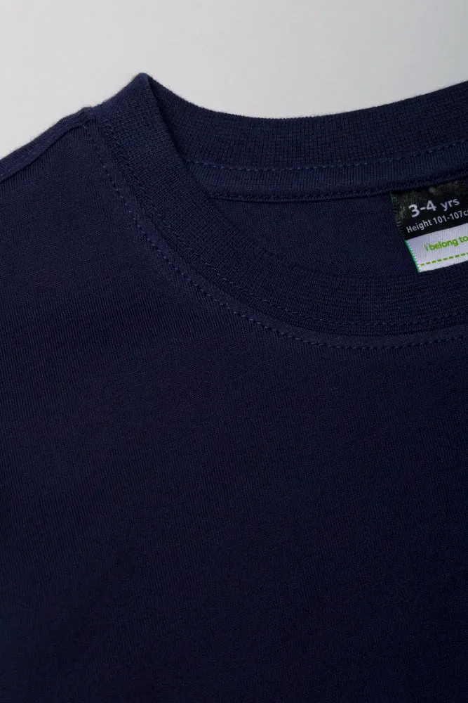 Long Sleeve T-Shirt Navy sold by Ackermas product image thumbnail 2