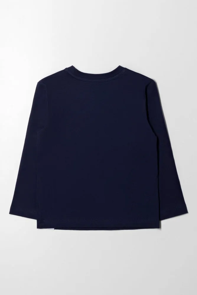 Long Sleeve T-Shirt Navy sold by Ackermas product image thumbnail 4
