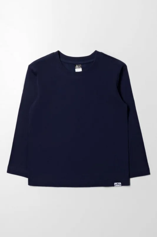 Long Sleeve T-Shirt Navy sold by Ackermas
