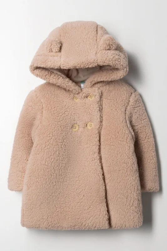 Sherpa Hooded Jacket Natural sold by Ackermas