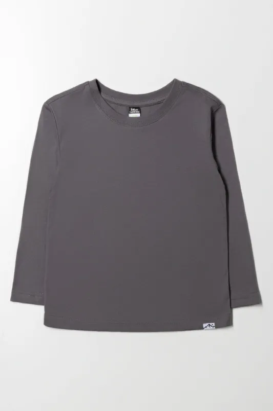Long Sleeve T-Shirt Dark Grey sold by Ackermas