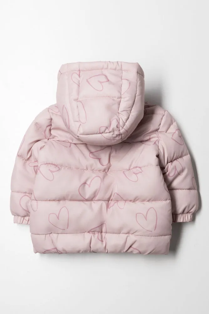 Hooded Puffer Jacket Pink sold by Ackermas product image thumbnail 4