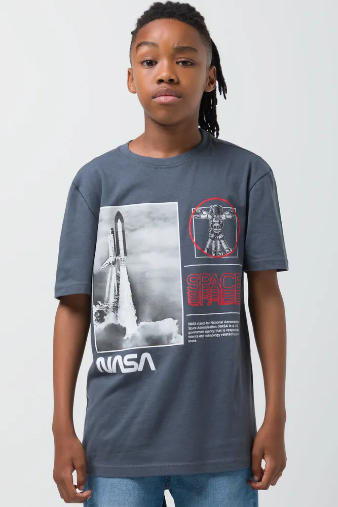 NASA Short Sleeve T-Shirt Dark Grey sold by Ackermas