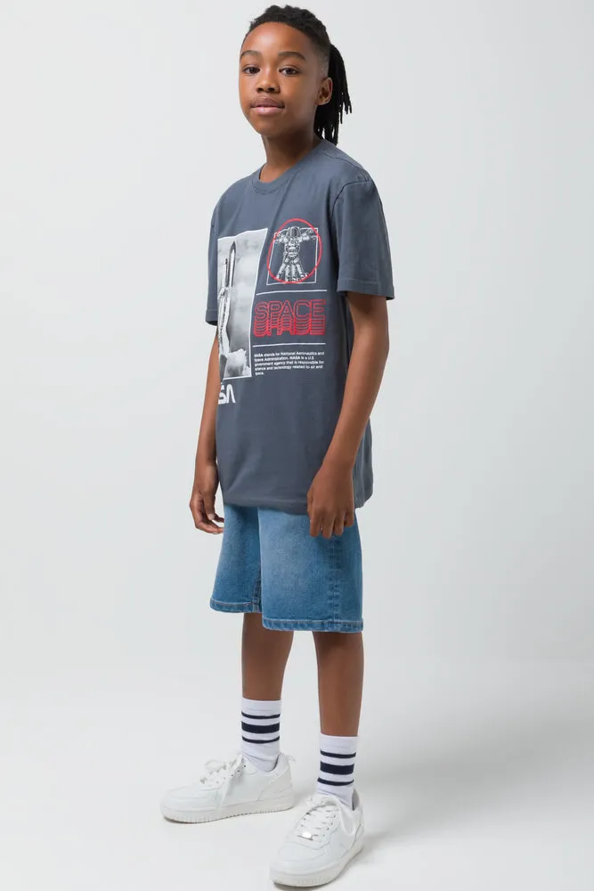 NASA Short Sleeve T-Shirt Dark Grey sold by Ackermas product image thumbnail 2