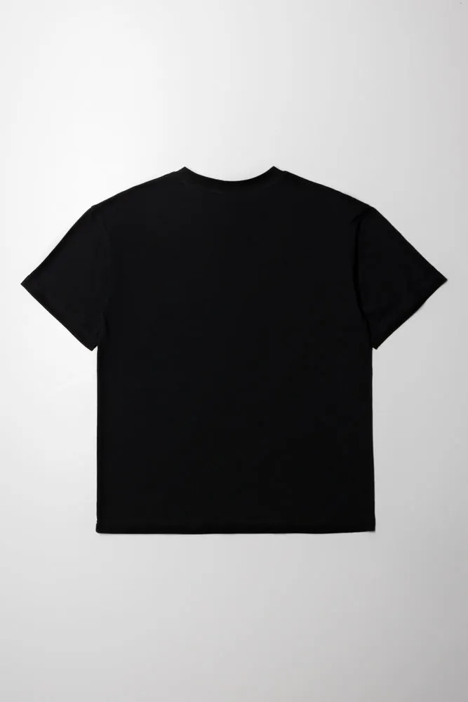 Oversized Tshirt Flower Child Black sold by Ackermas product image thumbnail 3