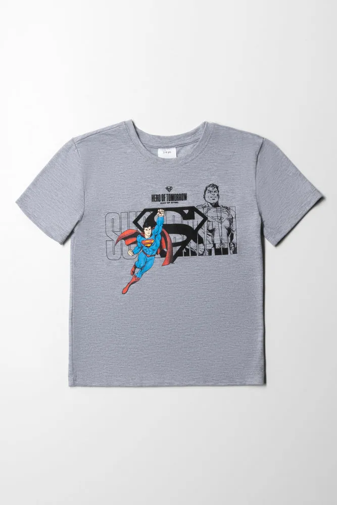 Superman T-Shirt Grey sold by Ackermas
