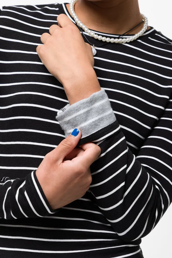Stripe Long Sleeve T-Shirt Black sold by Ackermas product image thumbnail 4