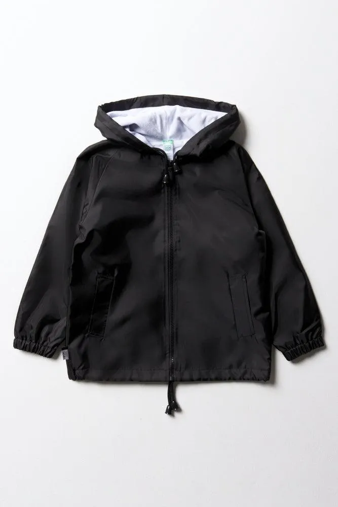 Unisex School Rain Jacket Black sold by Ackermas