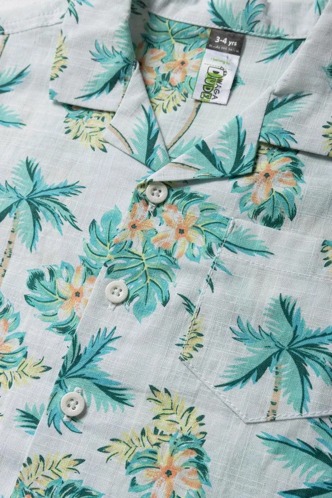 Palm Tree Short Sleeve Shirt White sold by Ackermas product image thumbnail 2