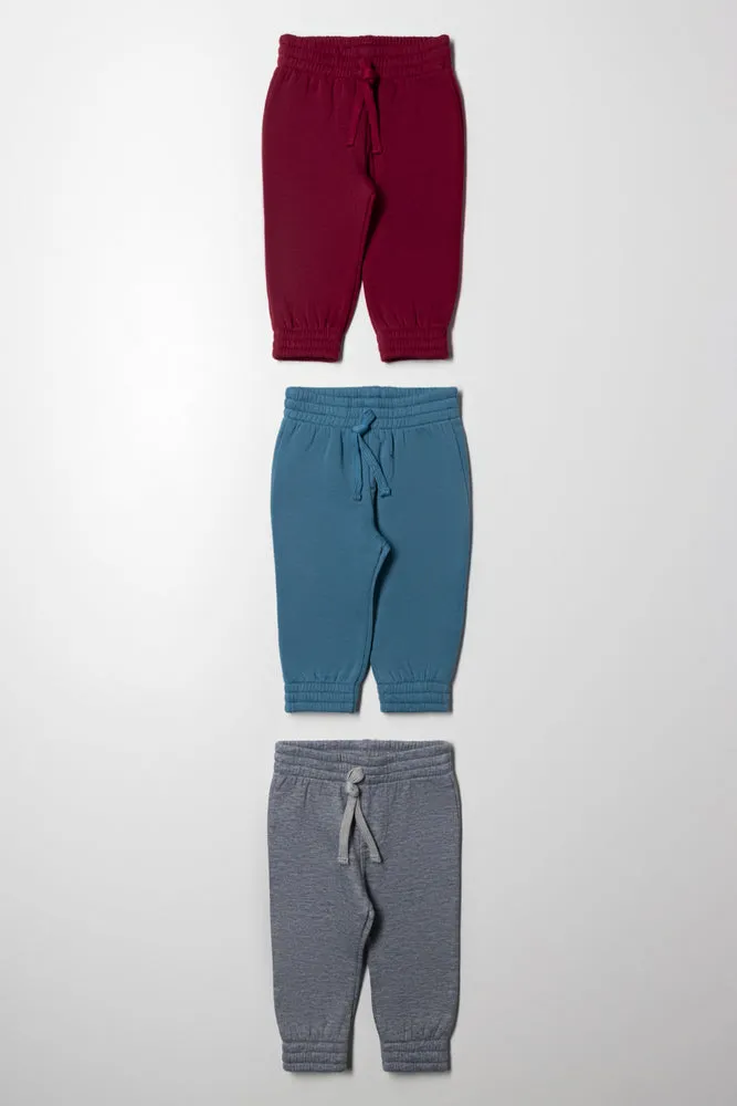 3 Pack Track Pants Blue, Grey And Red sold by Ackermas