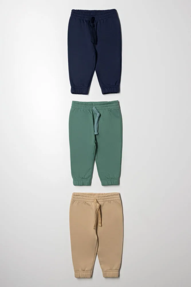 3 Pack Track Pants Natural, Green And Navy sold by Ackermas