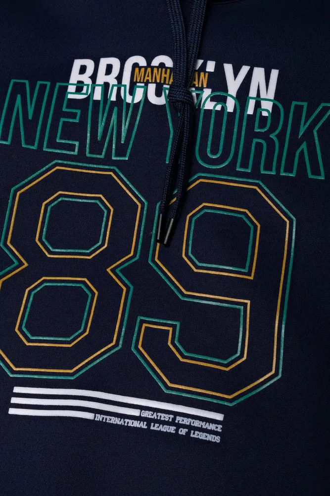 New York Hoodie Navy sold by Ackermas product image thumbnail 2