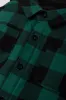 Hooded Check Shacket Black and Teal sold by Ackermas