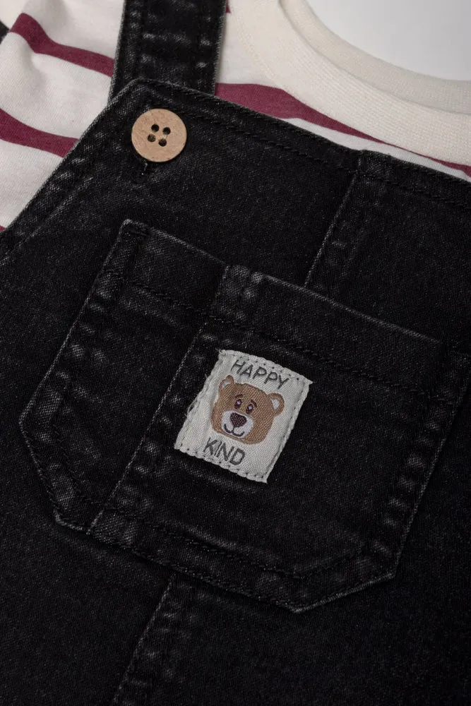 Denim Dungaree Set Black sold by Ackermas product image thumbnail 2