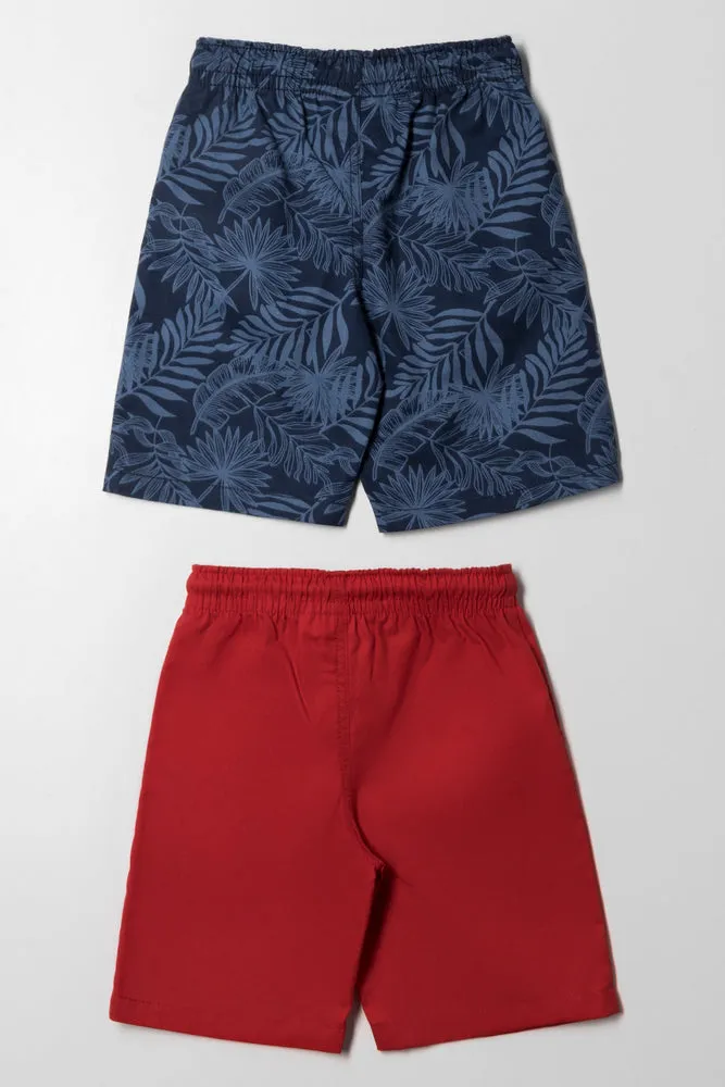 2 Pack Shorts Red And Navy sold by Ackermas product image thumbnail 3