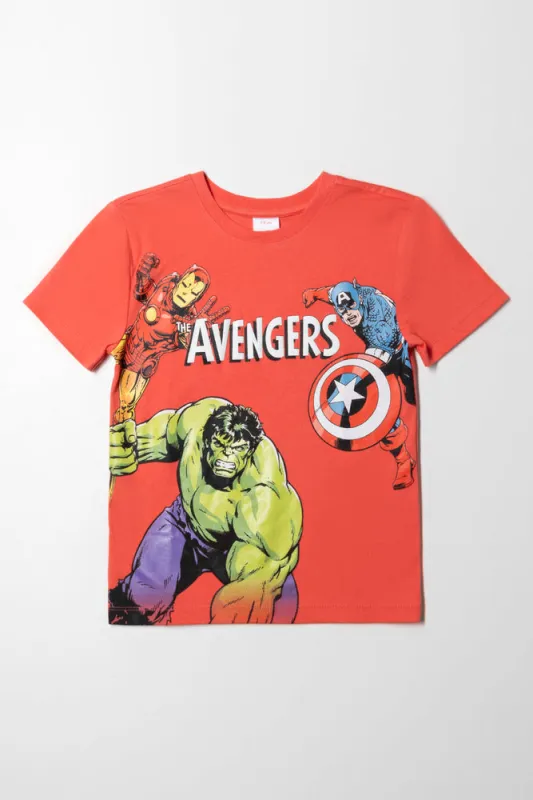 Avengers Short Sleeve T-Shirt Coral sold by Ackermas