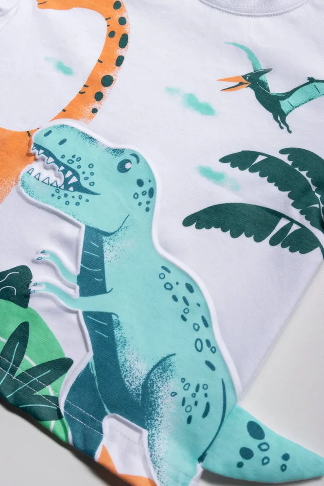 Dinosaur T-Shirt White sold by Ackermas product image thumbnail 2