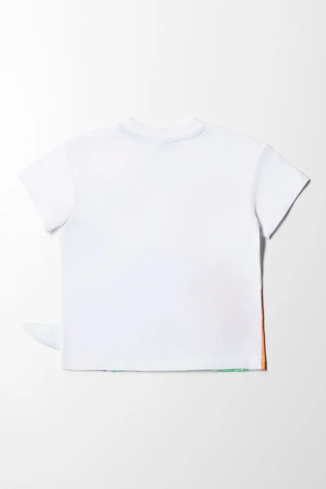 Dinosaur T-Shirt White sold by Ackermas product image thumbnail 3