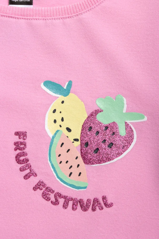 Fruit Placement Basic T-Shirt Mid Pink sold by Ackermas product image thumbnail 2