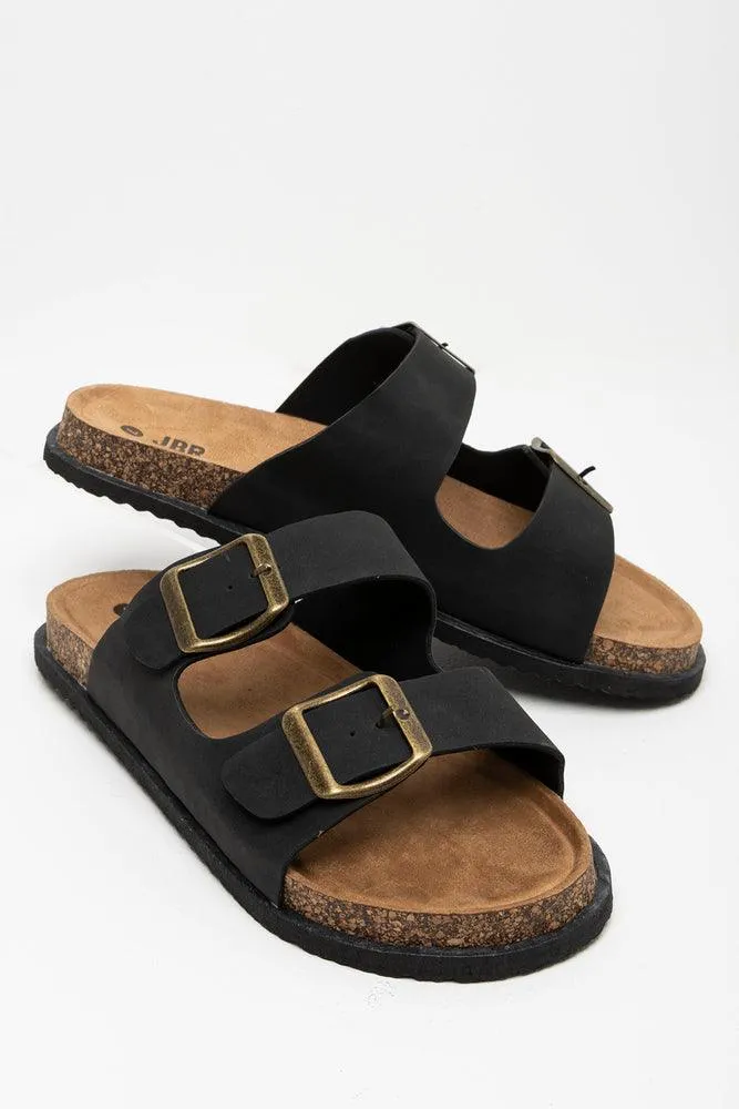 Double Strap Sandal Black sold by Ackermas