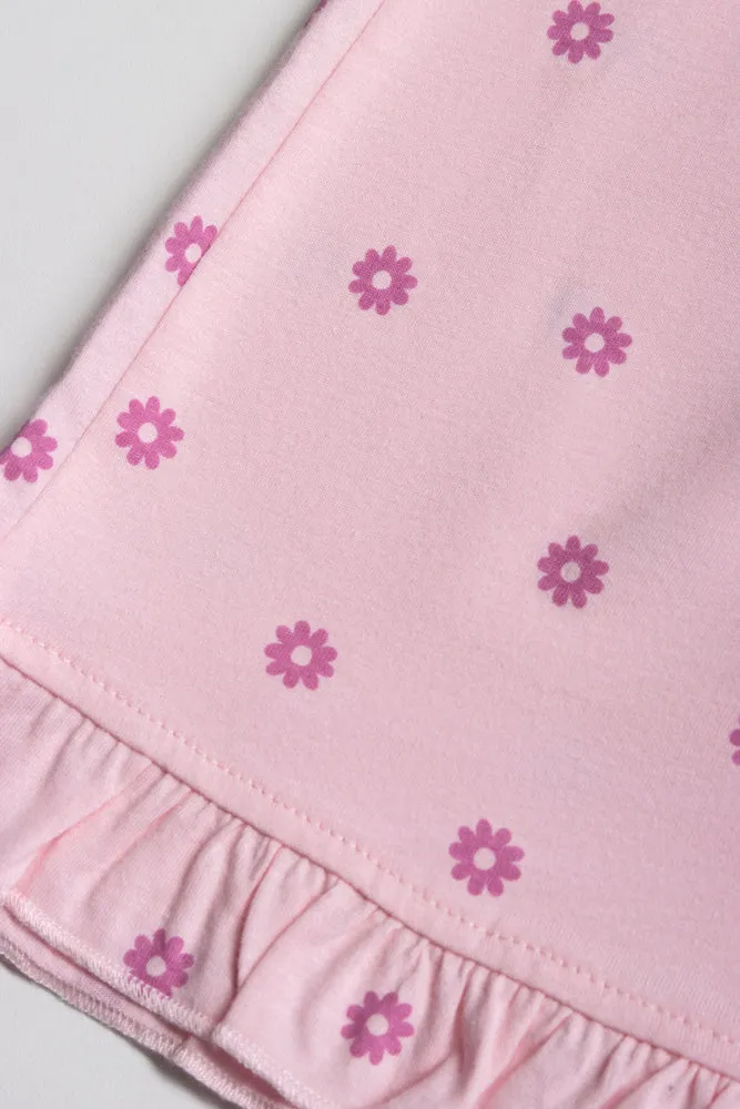Flower Short Set Pink sold by Ackermas product image thumbnail 3