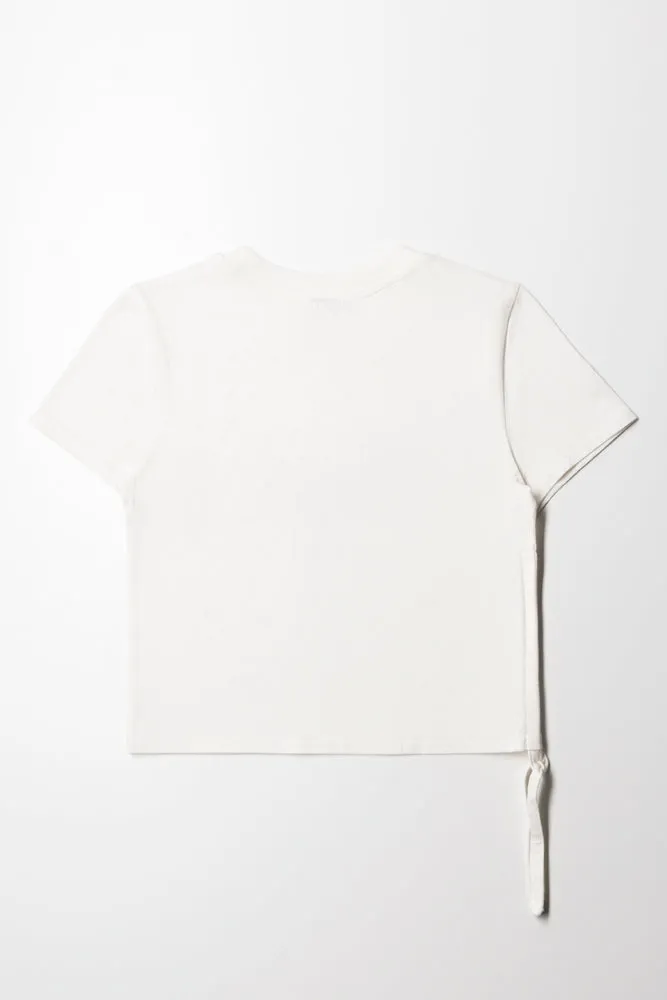 Side Tie Tee Pink Bow sold by Ackermas product image thumbnail 3