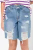 Ripped Denim Shorts Blue sold by Ackermas