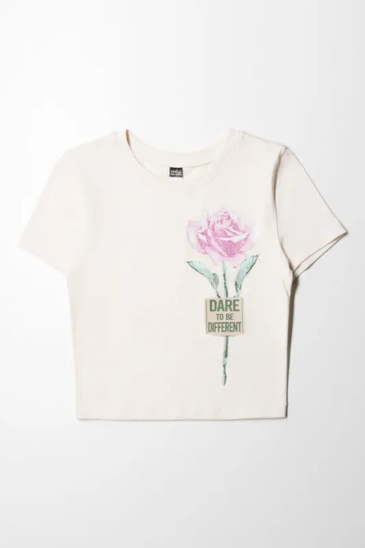 Baby Tee With Side Rose Pink Tint sold by Ackermas