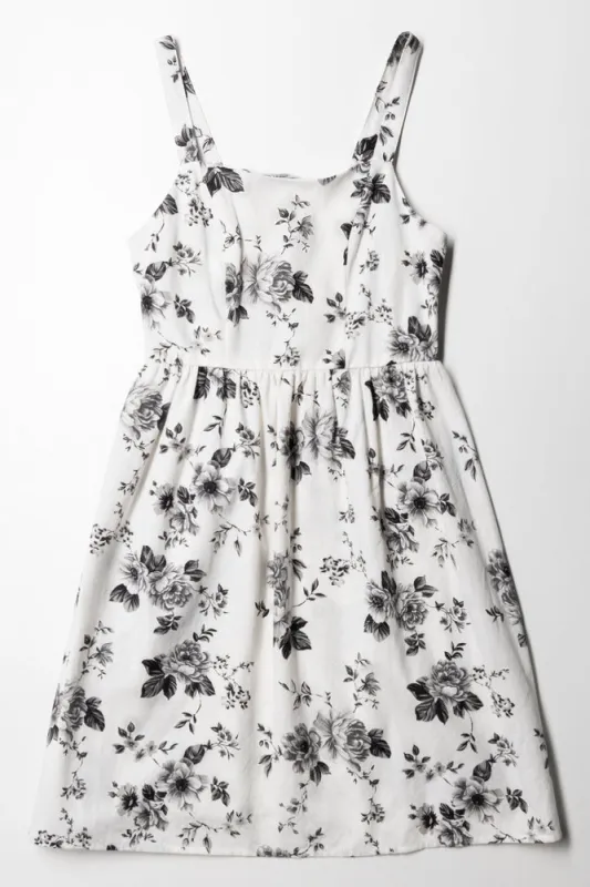 Linen Printed Dress Pink Tint sold by Ackermas