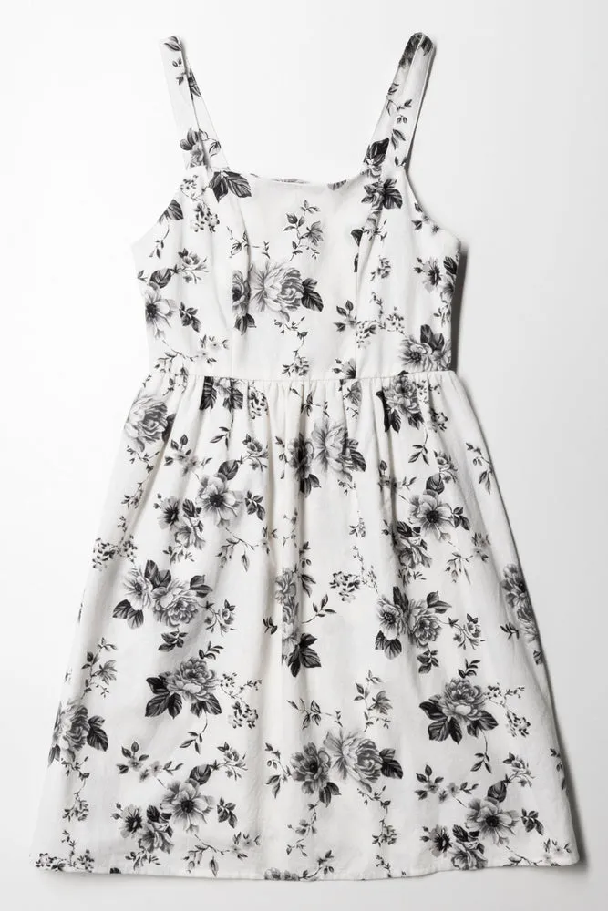 Linen Printed Dress Pink Tint sold by Ackermas