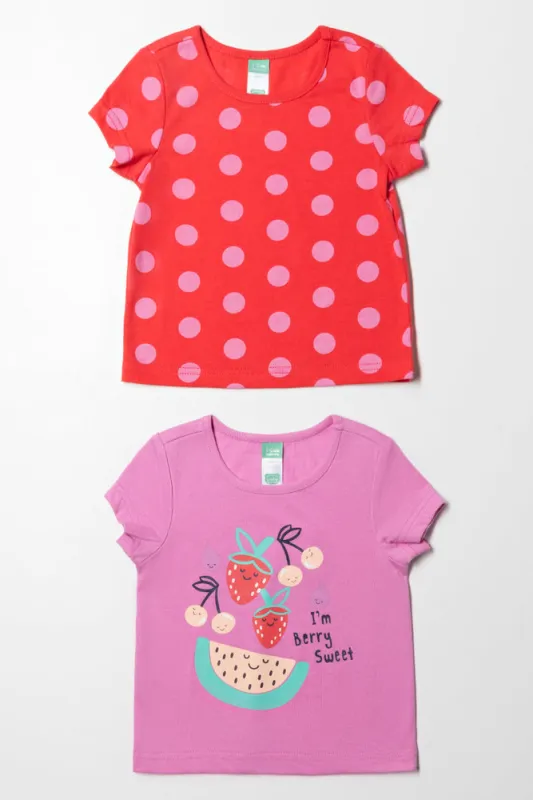 2 Pack Spot T-Shirts Red & Lilac sold by Ackermas