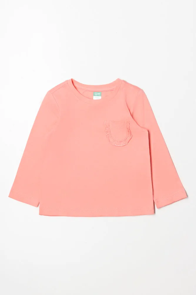 Long Sleeve T-Shirt Peach sold by Ackermas
