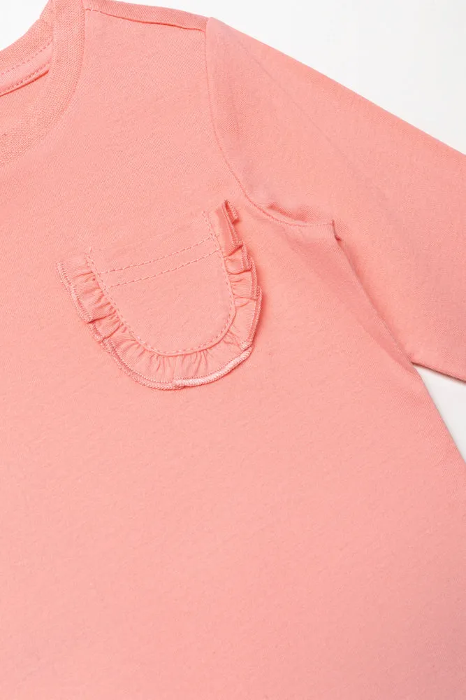 Long Sleeve T-Shirt Peach sold by Ackermas product image thumbnail 2