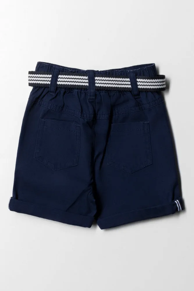 Belted Shorts Navy sold by Ackermas product image thumbnail 3