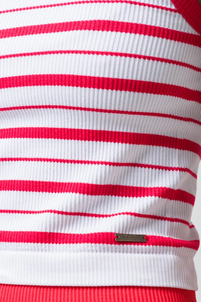 Seamless Stripe Strappy Vest Red sold by Ackermas product image thumbnail 4