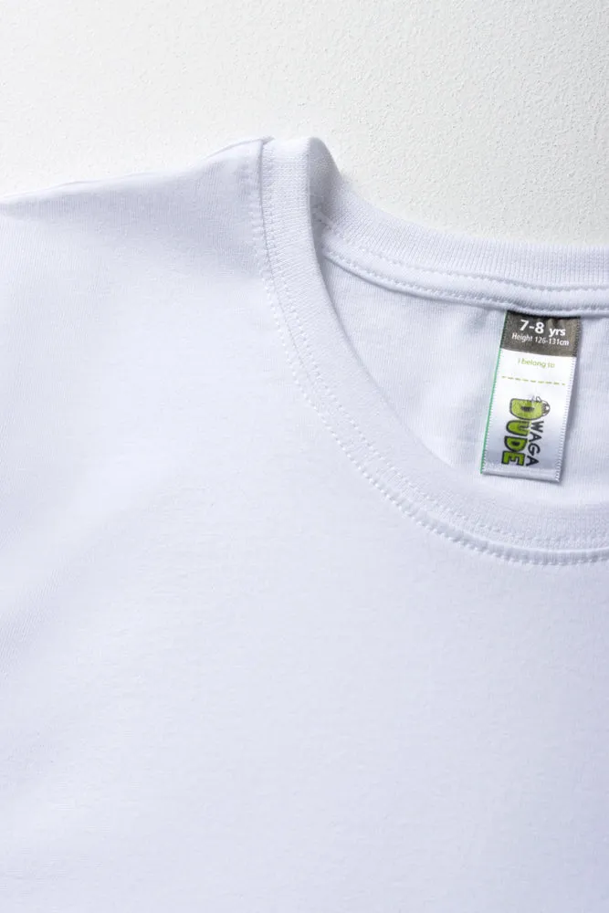 Boys Short Sleeve T-Shirt White sold by Ackermas product image thumbnail 2