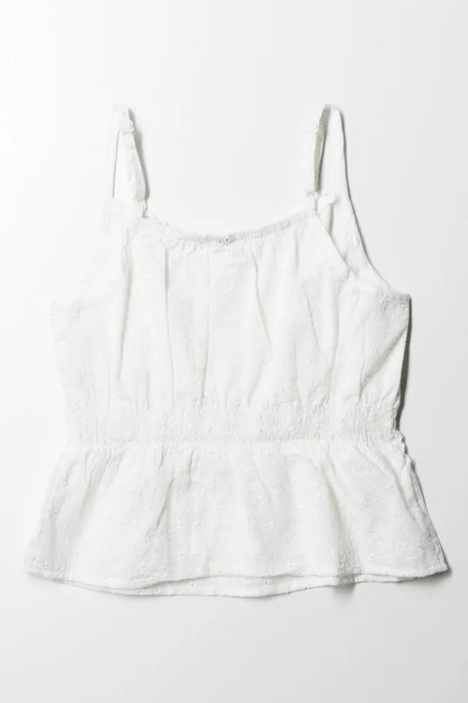 Strappy Anglaise Top White sold by Ackermas product image thumbnail 3