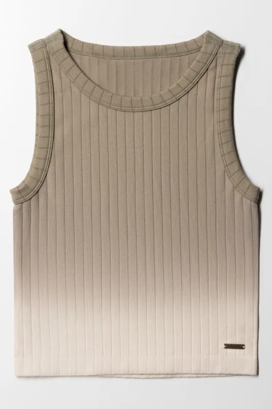 Ombre Seamless Vest Olive Green sold by Ackermas