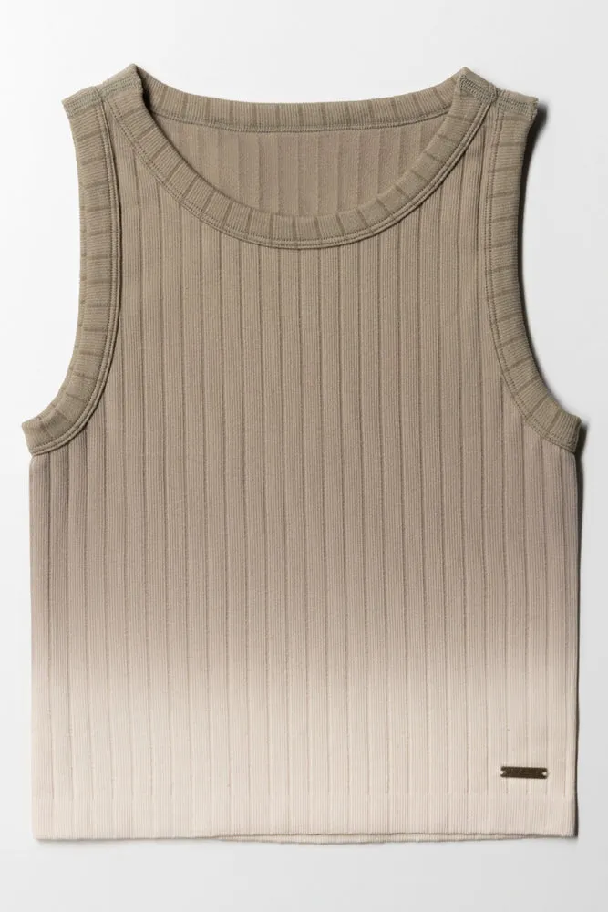 Ombre Seamless Vest Olive Green sold by Ackermas