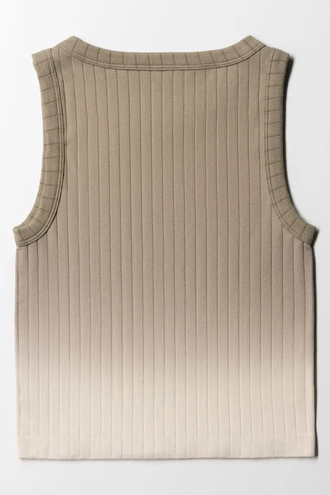 Ombre Seamless Vest Olive Green sold by Ackermas product image thumbnail 3