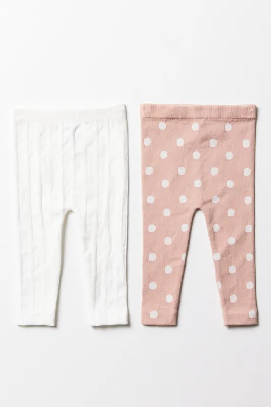 2 Pack Cable Leggings Natural & White sold by Ackermas