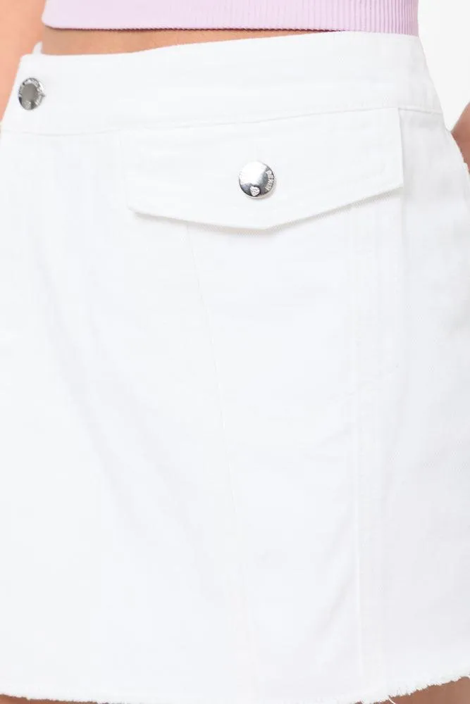 Denim Jeans Skort White sold by Ackermas product image thumbnail 5