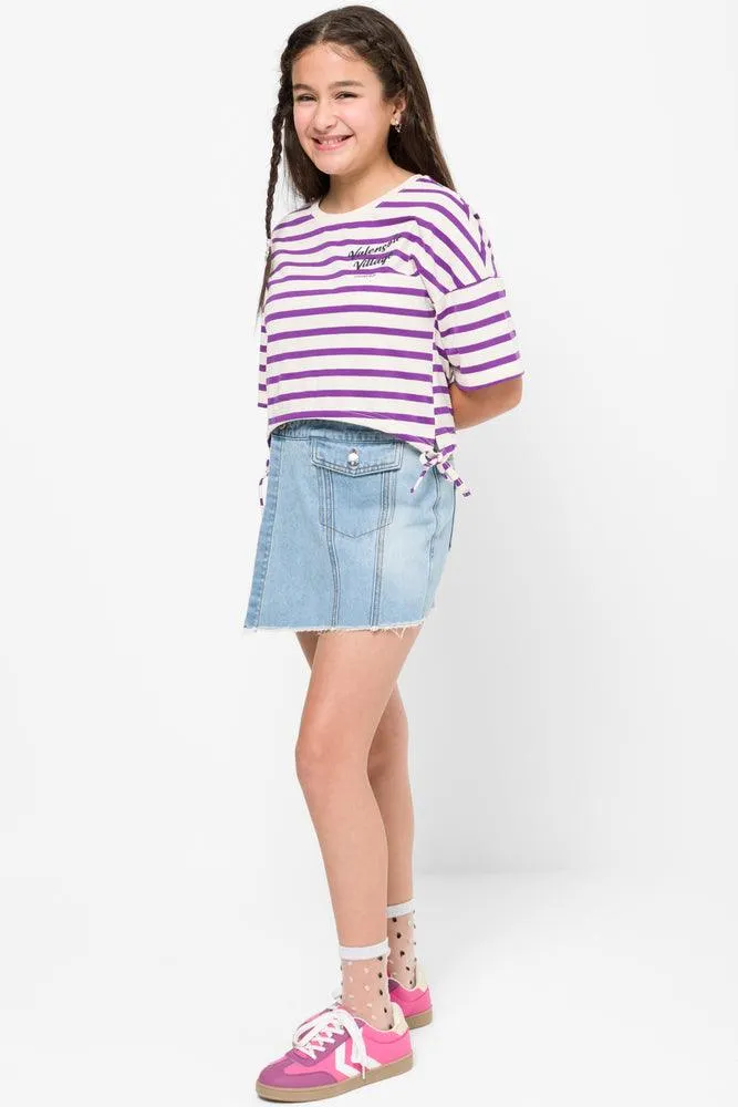 Denim Skort Light Blue sold by Ackermas product image thumbnail 3