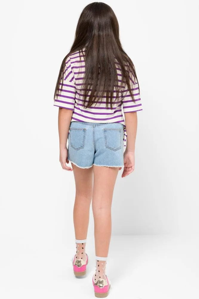 Denim Skort Light Blue sold by Ackermas product image thumbnail 4