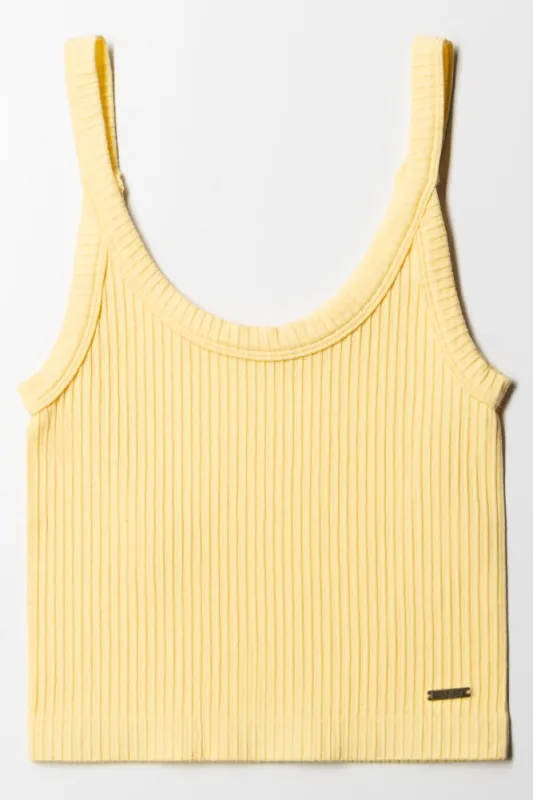 Seamless Strappy Vest Yellow sold by Ackermas