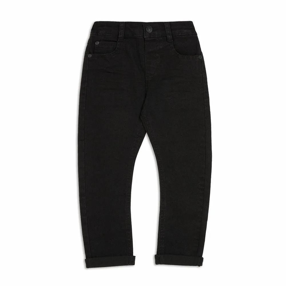 Bow Leg Denim Jeans Black sold by Ackermas
