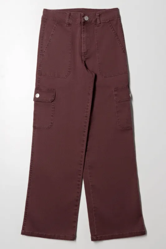 Cargo Straight Leg Denim Jeans Pink sold by Ackermas